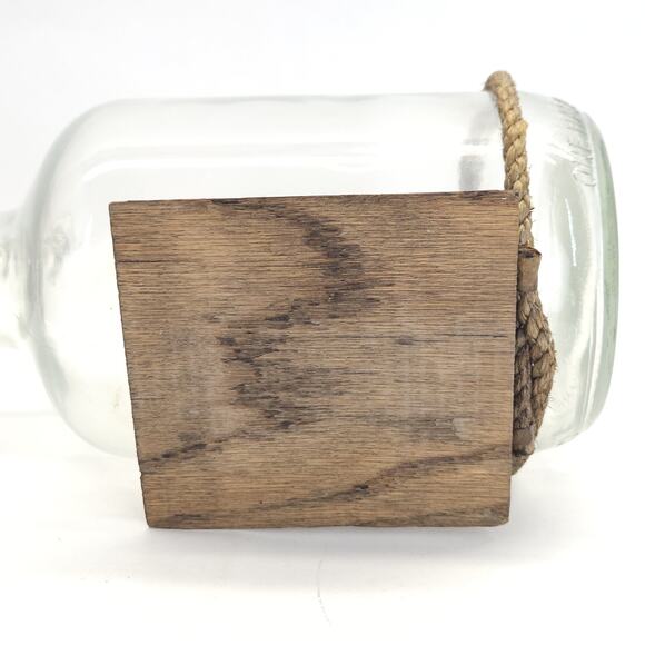 Vtg Ship in a Bottle Nautical Sail Model Miniature Art Nautical 10.5"W MCM - Picture 10 of 10